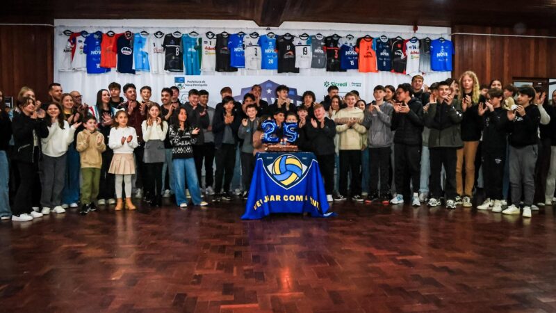 Nova Vôlei comemora 25 anos de fundação com atividades e jantar festivo em Nova Petrópolis